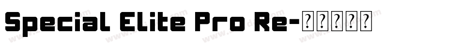 Special Elite Pro Re字体转换